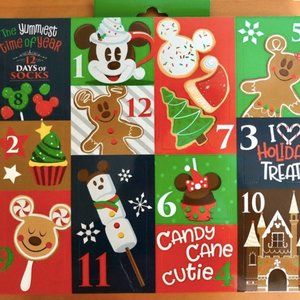 NEW Disney Holiday Advent Adult Sock Set